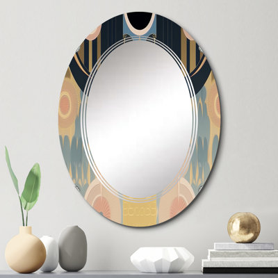 Curcuma - Miroir mural moderne ovale