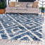 Tapis bleu à motif géométrique Mitzy-1556811187