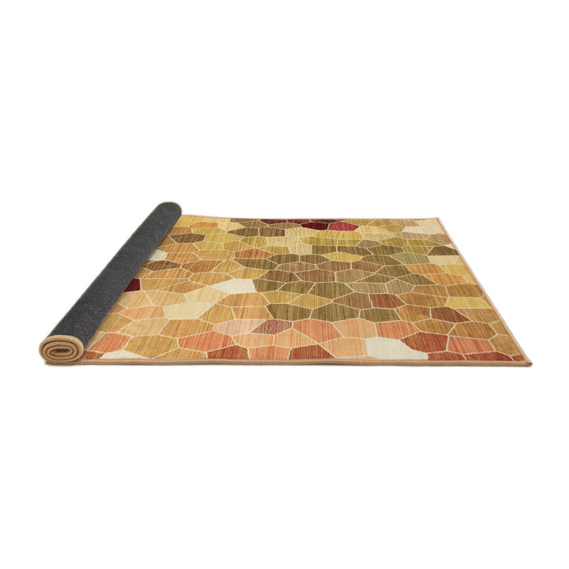 Tapis brun traditionnel 1661, Rond 5 pi