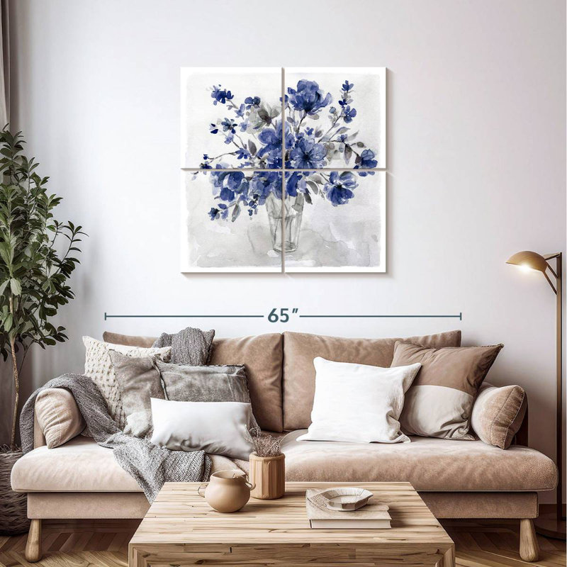 Bouquet Harnek Indigo, H 38 po x l 38 po