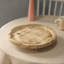 Chargeur de table rond en bois naturel