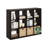 Cubicle Book Shelf, 9-Cube Bookshelf, Triple Thick Frame Cube Storage Organizer Bookcase, 15.3 x 43.8 x 43.3, for Living Room, Bedroom, Home Office, Dark Oak-922333933-922333934