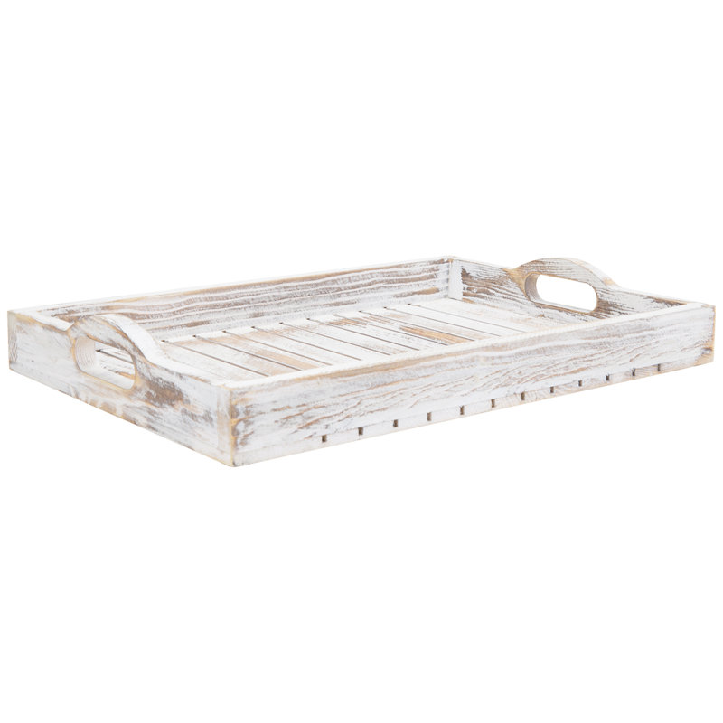Table Wood Serving Tray with Handle