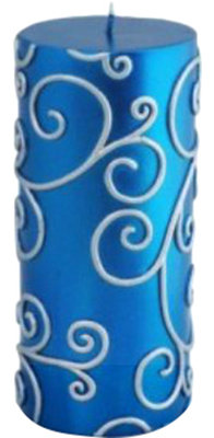 Bougie cylindrique sans parfum à volute