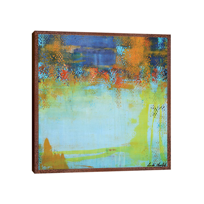 Window Down 1 Piece Painting on Canvas, 45.72cm H x 45.72cm W x 3.81cm D, Classic Brown Wood Floater Framed