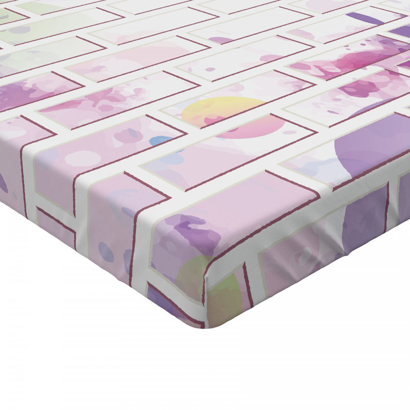 Violet and Lavender Graffiti Print Twin Microfiber Fitted Sheet