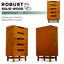 Grande commode à 5 tiroirs en bois de caramel massif ACACIA Elara-114395518