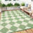 9' x 12' Reversible Outdoor Rug with Carry Bag, Waterproof Plastic Straw Weave, Easy-Clean and Lightweight Design for Patio, RV Camping, and Backyard Use-549743715