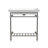Fireclay Rectangular Console Bathroom Sink with Overflow-119167068-49500074