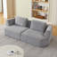 Canapé 3 places compressé avec tissu chenille-2109623656