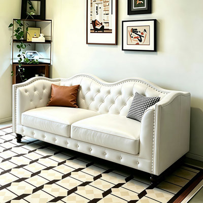 American-style luxury leather sofa