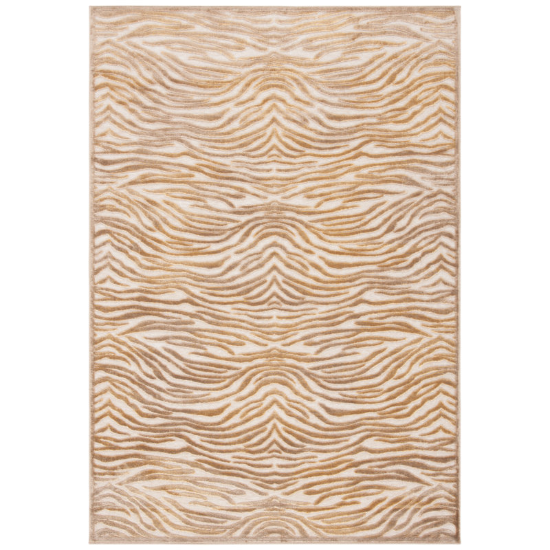 Tapis Heie en taupe / multicolore