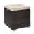 2-Piece Patio Ottomans with Detachable Cushions, Hidden Storage