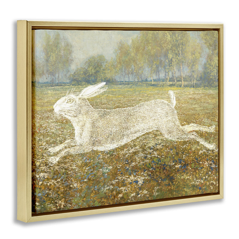 Impressionniste impressionnant sur toile encadrée dorée par Daphne Polselli, Cadre flottant métallique doré