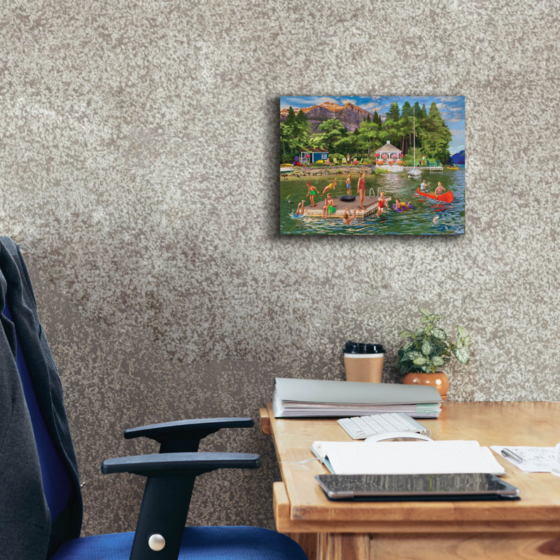 «Gazebo Lake» par Bigelow, illustrations sur toile, H 12 po x l 16 po x P 0,75 po