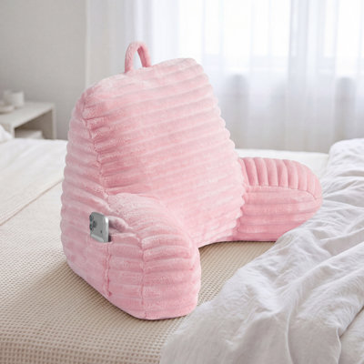  Ribbed Plush Backrest Pillows