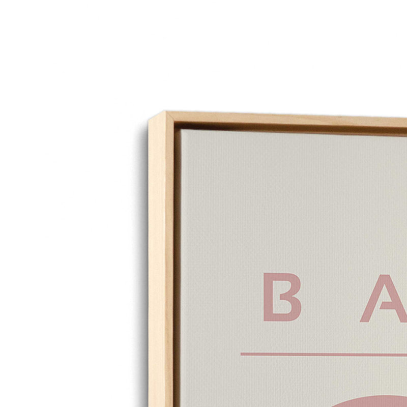 «Pink Retro Bauhaus», affiche sur toile encadrée, H 18,75 po x l 12,75 po, Érable américain