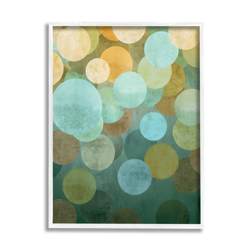 «Stupell Industries Geometric Gradient Circles», art mural sur toile par Brent Nelson, H 20 po x l 16 po x P 1,5 po