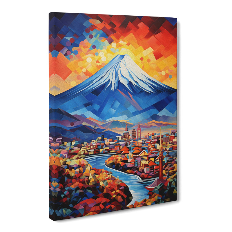 Mount Fuji Cubism No.2 - Wrapped Canvas, 60cm H x 40cm W x 3cm D