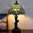 Small Tiffany Lamp Stained Glass Desk Lamp Sea Blue Dragonfly Style Bedside Desk Light Mini Accent Desk Memory Lamp 8X15 Inch
