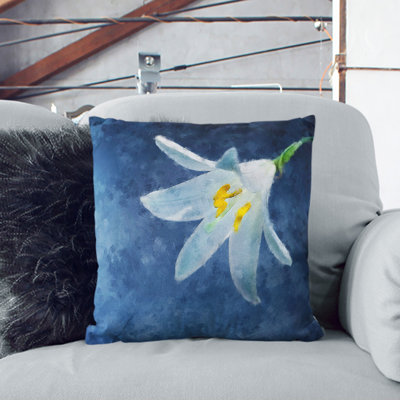 White Flower Scatter Cushion