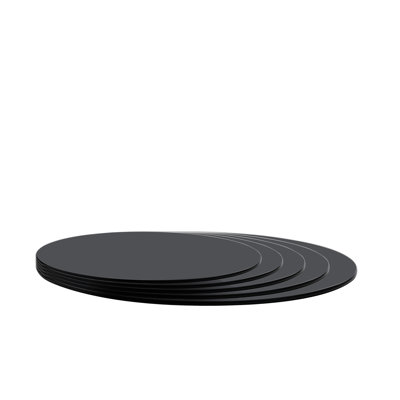 3/10 Inch Thick 31.5 Round Black Painting Tempered Glass, Elegant For Reading Corners Kitchen Areas