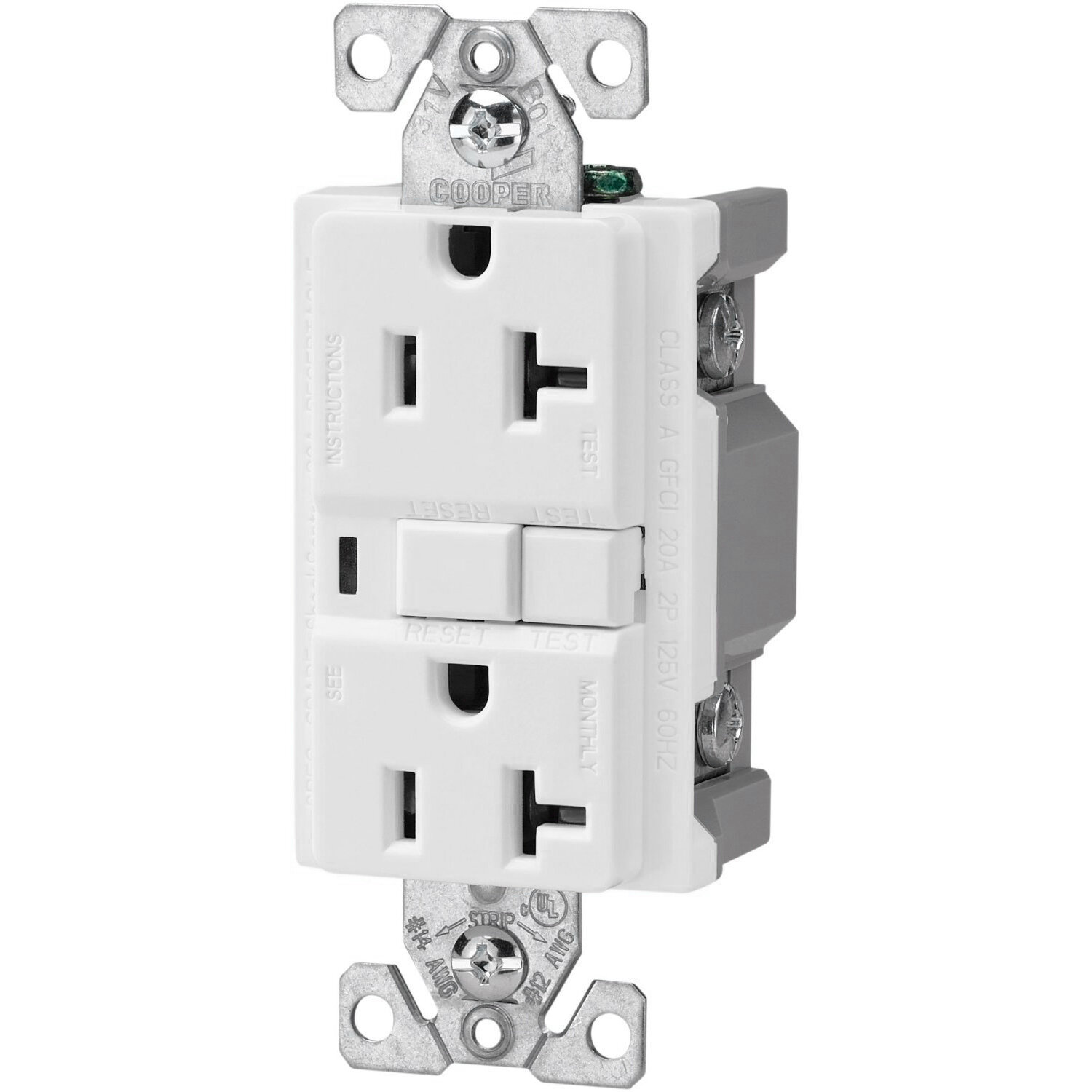 Cooper Wiring Devices - 15 A White Duplex GFCI Receptacle-3/Pack