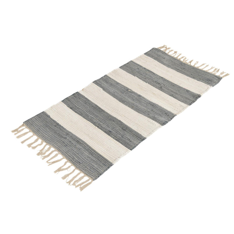 Rinker Cotton Striped Indoor Rug, Runner 2'6" x 16'5"