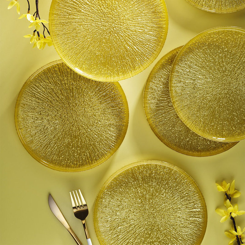 Fairmont Park Adonya Glass Platter, Yellow