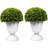 23” Artificial Pine Cone-Shaped Topiary Ball Tree (Set of 2)