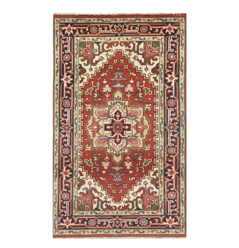Rust Persian Serapi design rug 3'X 5'