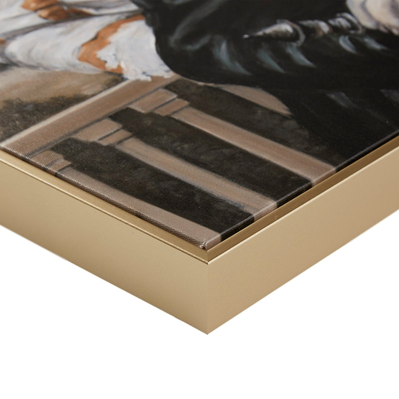 Captain's Guard Pug Framed Canvas Wall Art