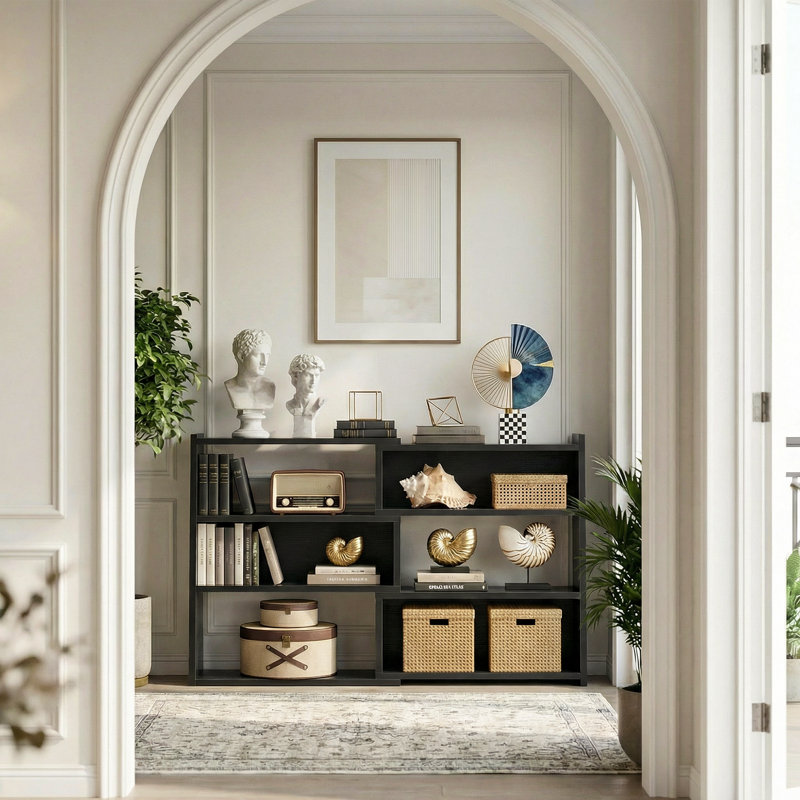 Petite bibliothèque à 4 niveaux, Noir,  (4 Shelves) 35"H x 24"W x 11"D