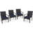 Mcgahan Premium All-Weather Wicker Outdoor Dining Armchair with Cushion