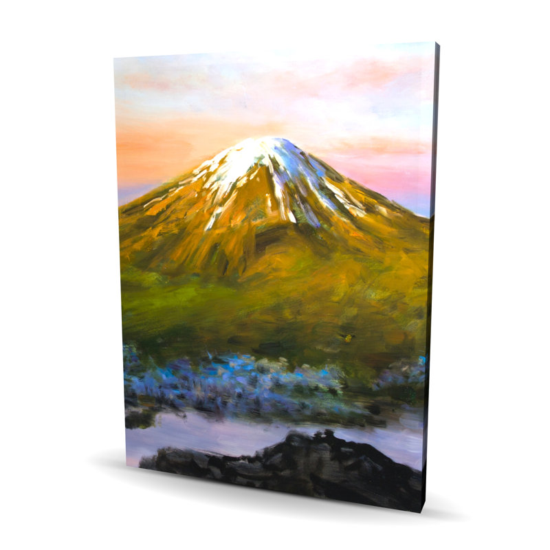 Paysage, paysage du Mont Fuji - Toile orange pour la décoration intérieure
