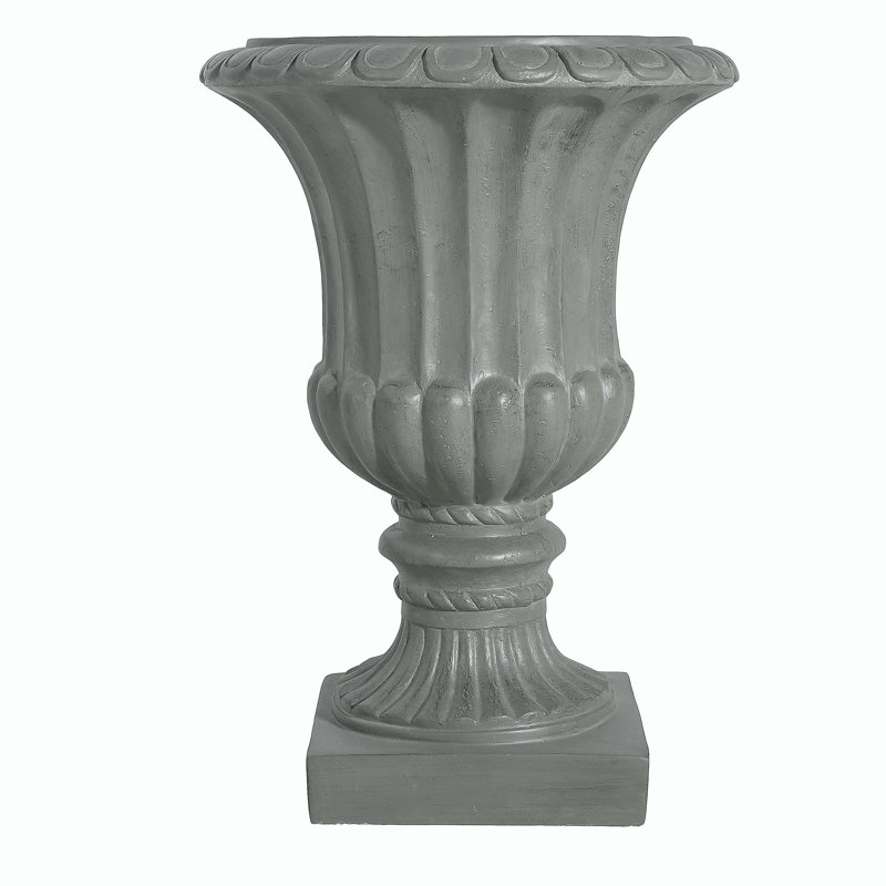 Urne de jardin pour l'extérieur, gris, Gris