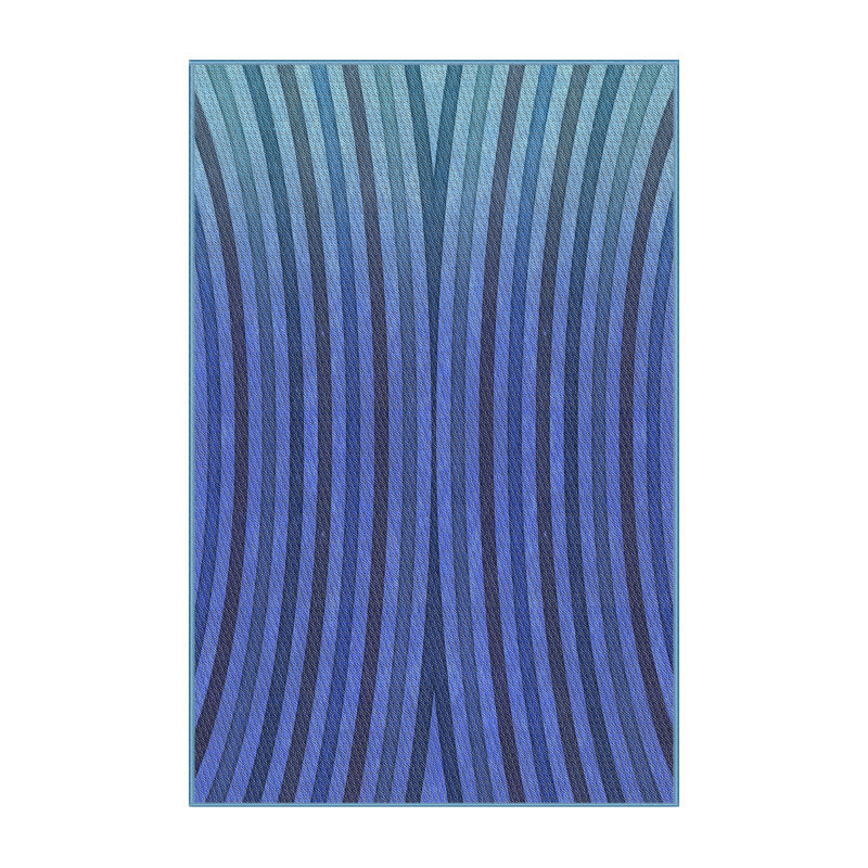 Tapis abstrait bleu, Rectangle 5 pi x 8 pi