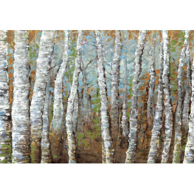 Neutral Painted Birches - Wrapped Canvas Painting