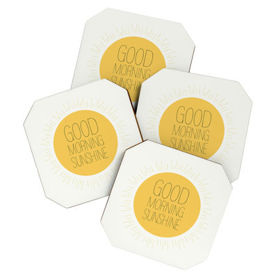 Wood 4 Piece Coaster Set