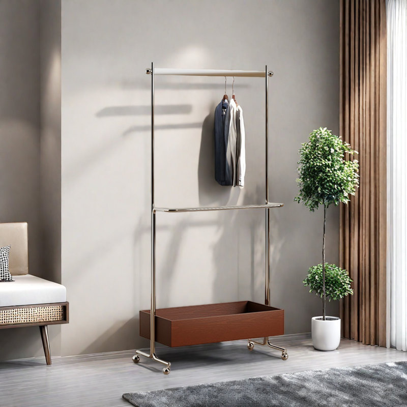 Porte-manteau en acier inoxydable, Rouge terne