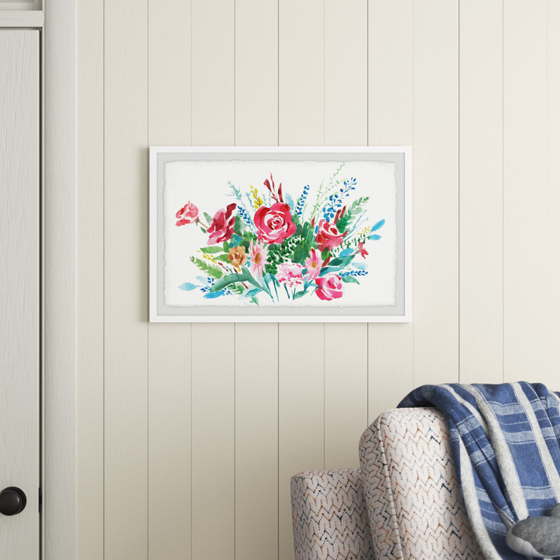 «Festive Flowers», reproduction encadrée, H 16 po x l 24 po x P 1,5 po