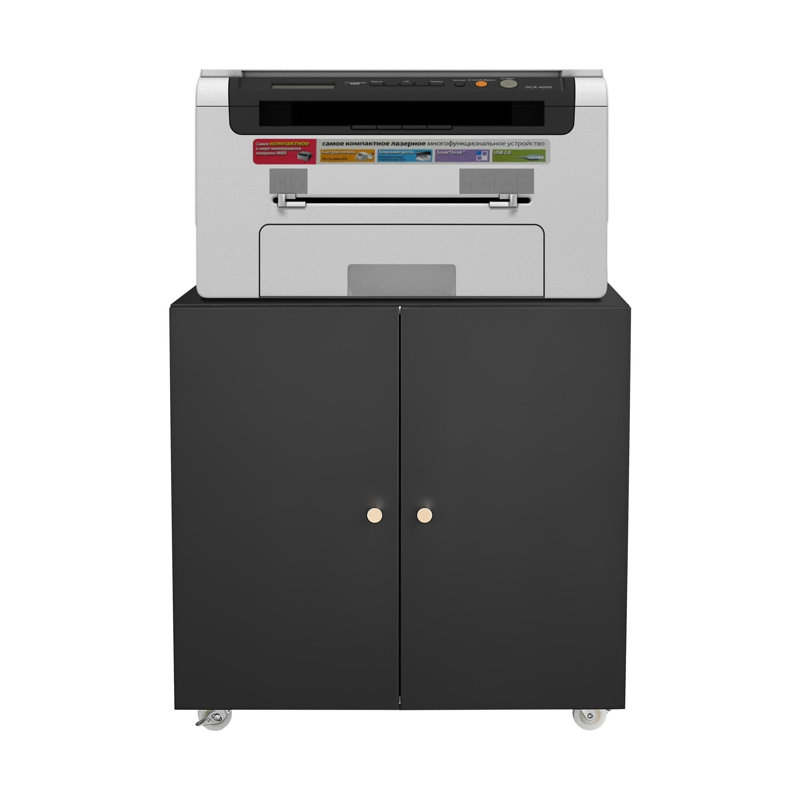 60cm W Printer Stand, Black, 60cm H x 60cm W x 60cm D