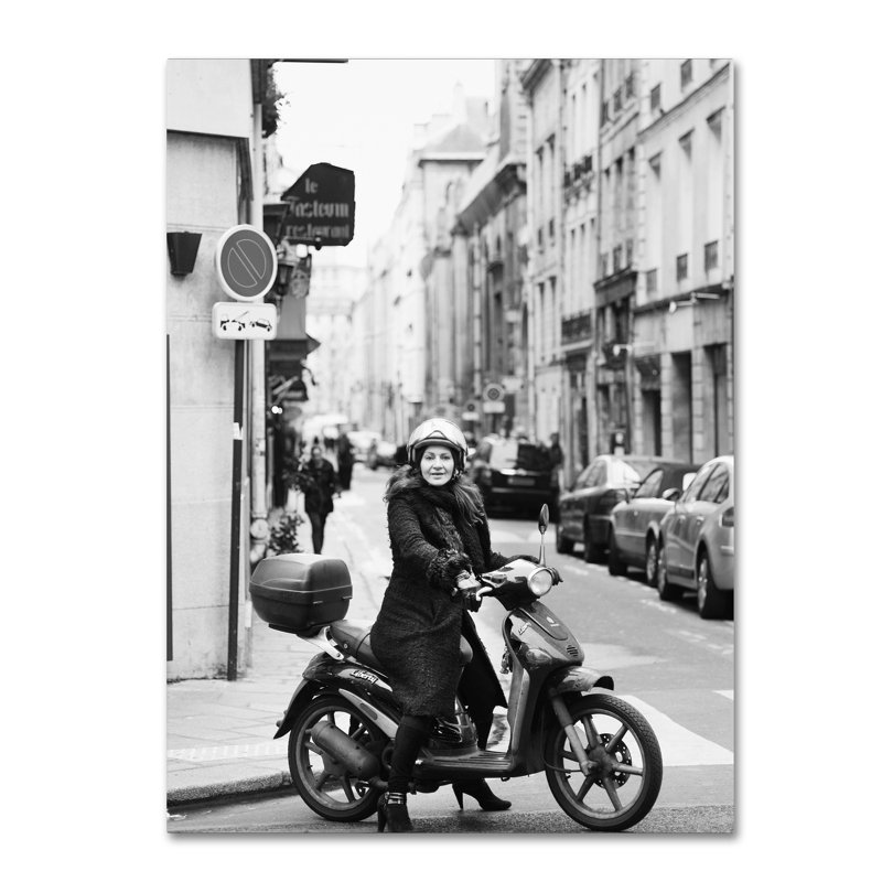 «Lady in Paris», reproduction de photo sur toile tendue, H 47 po x l 35 po x P 2 po
