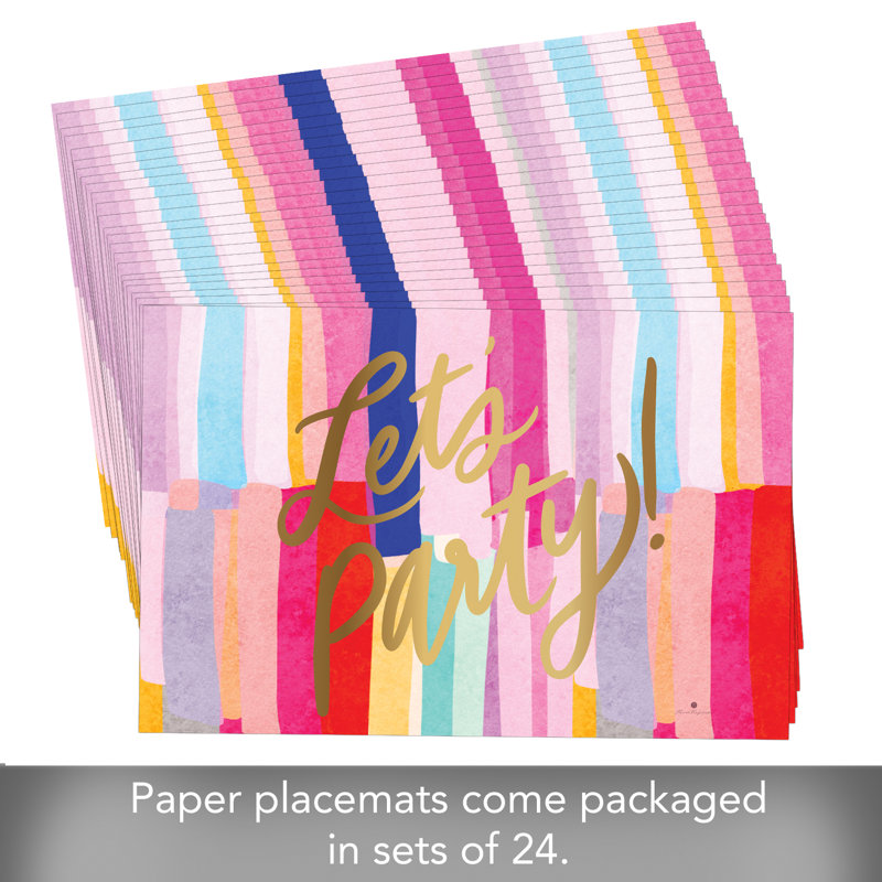 Let's Party 24-Sheet Premium Paper Placemats