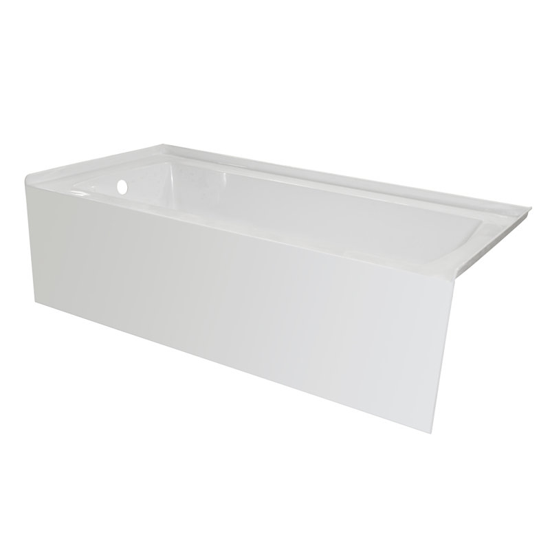 66'' x 32'' Alcove / Tile In Soaking Acrylic Bathtub, Left, White