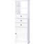 Armoire blanche avec tablettes réglables - 3 tiroirs, surface lisse, pour différentes pièces Tiroirs hauts, tablettes, salle de bain propre