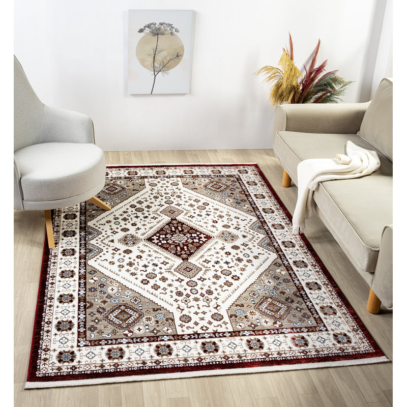 Tapis bourgogne uni United Weavers Carllene Joy, Rectangle 1 pi 10 po x 3 pi