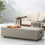 50,000 Grey Magnesium Oxide Patio Fireplace, Modern Look Fire Pit, Rectangle Shape, Hue