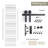 5-Panel Manufactured Wood Barn Door with Installation Hardware Kit-108112574