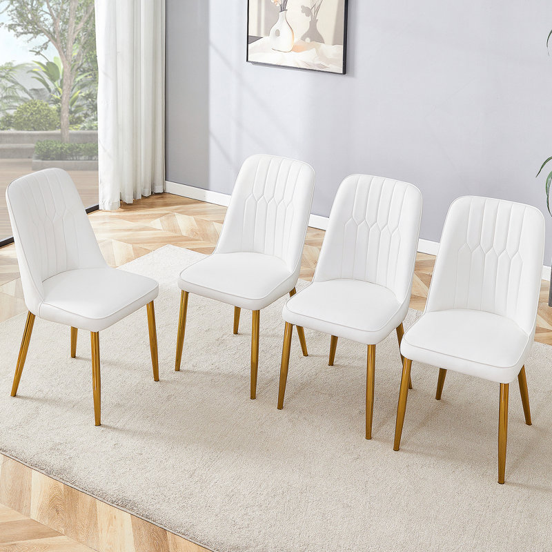 Chaises de salle à manger modernes et confortables avec un design élégant pour divers espaces, 4, Blanc